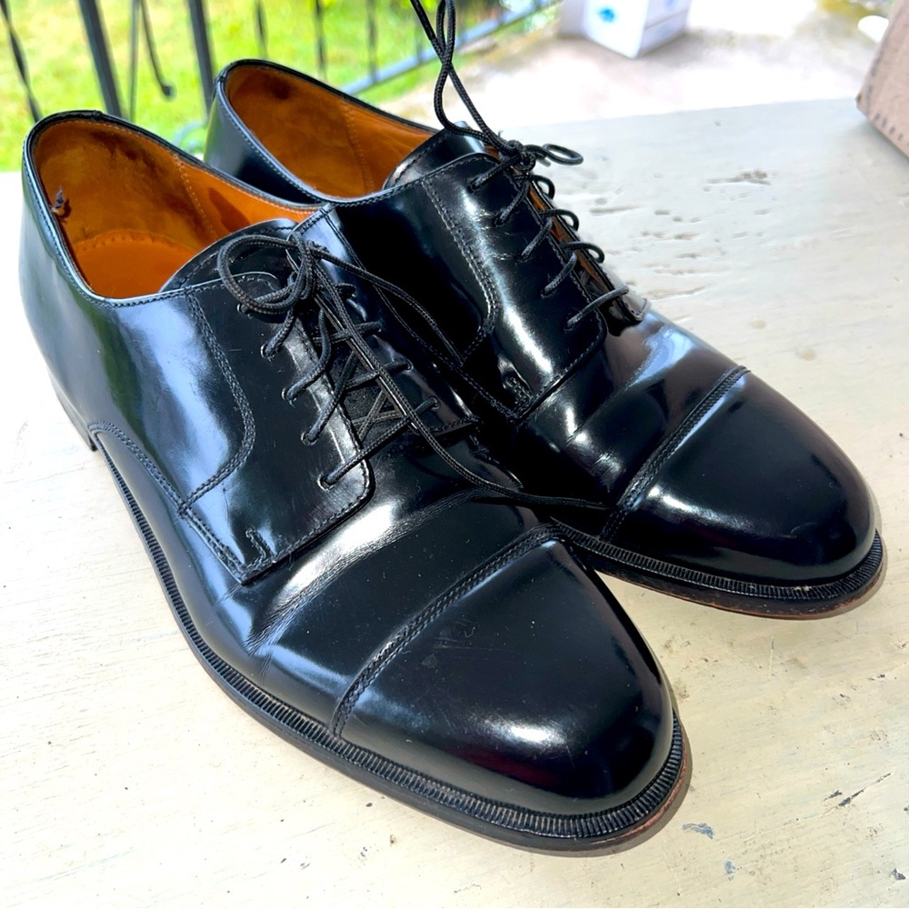 Cole Haan City Oxford Men's Size 10 D Black Cap Toe Lace Up Dress Shoe